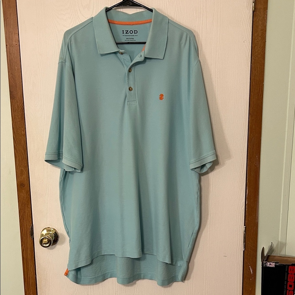 IZOD Men's Aqua Polo Short Sleeved Shirt Size 2XL